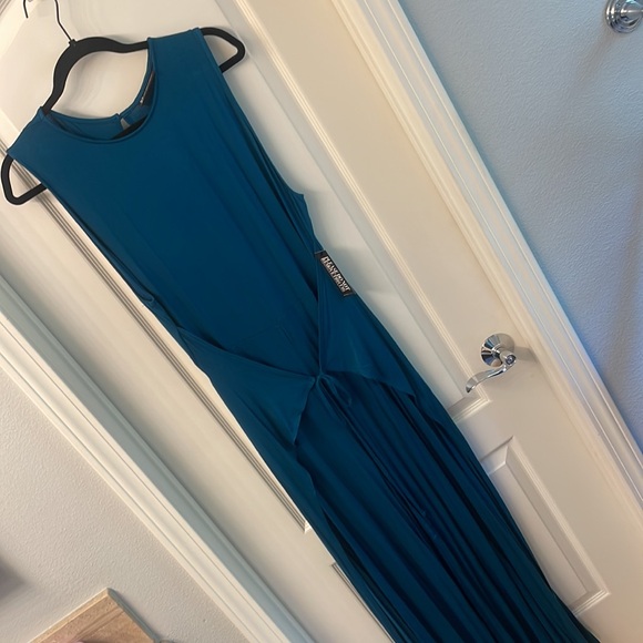 Teal Tie-Waist Knit Jumpsuit - Picture 3 of 10